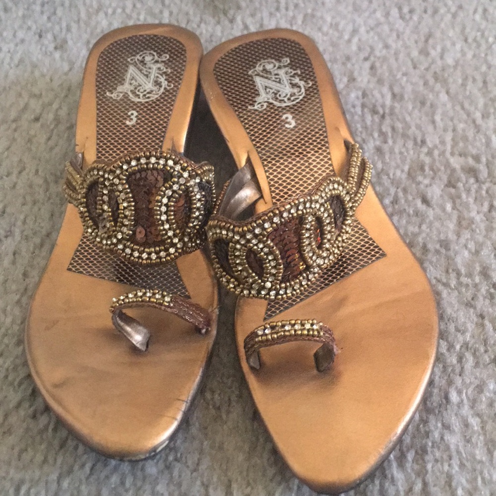 A beautiful African design slipper shoe for kids